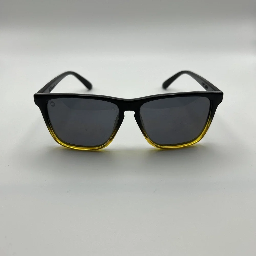 Knockaround Fast Lanes Sunglasses Black Fade To Brown Polarized Used
